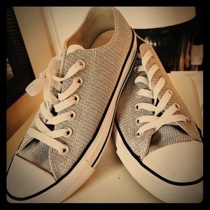 Converse All-Star Metallic Silver Chuck Taylors